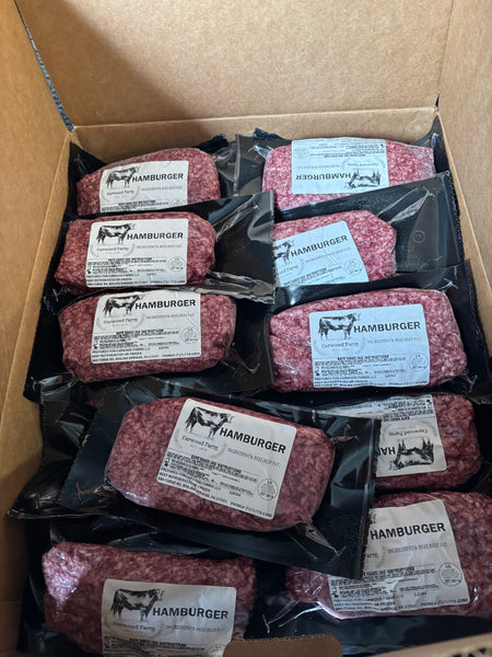 50 - 60 lbs. box of Carwood Burger