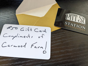 Enter our FREE drawing to win a $50 Gift Card to Pitt St. Station!